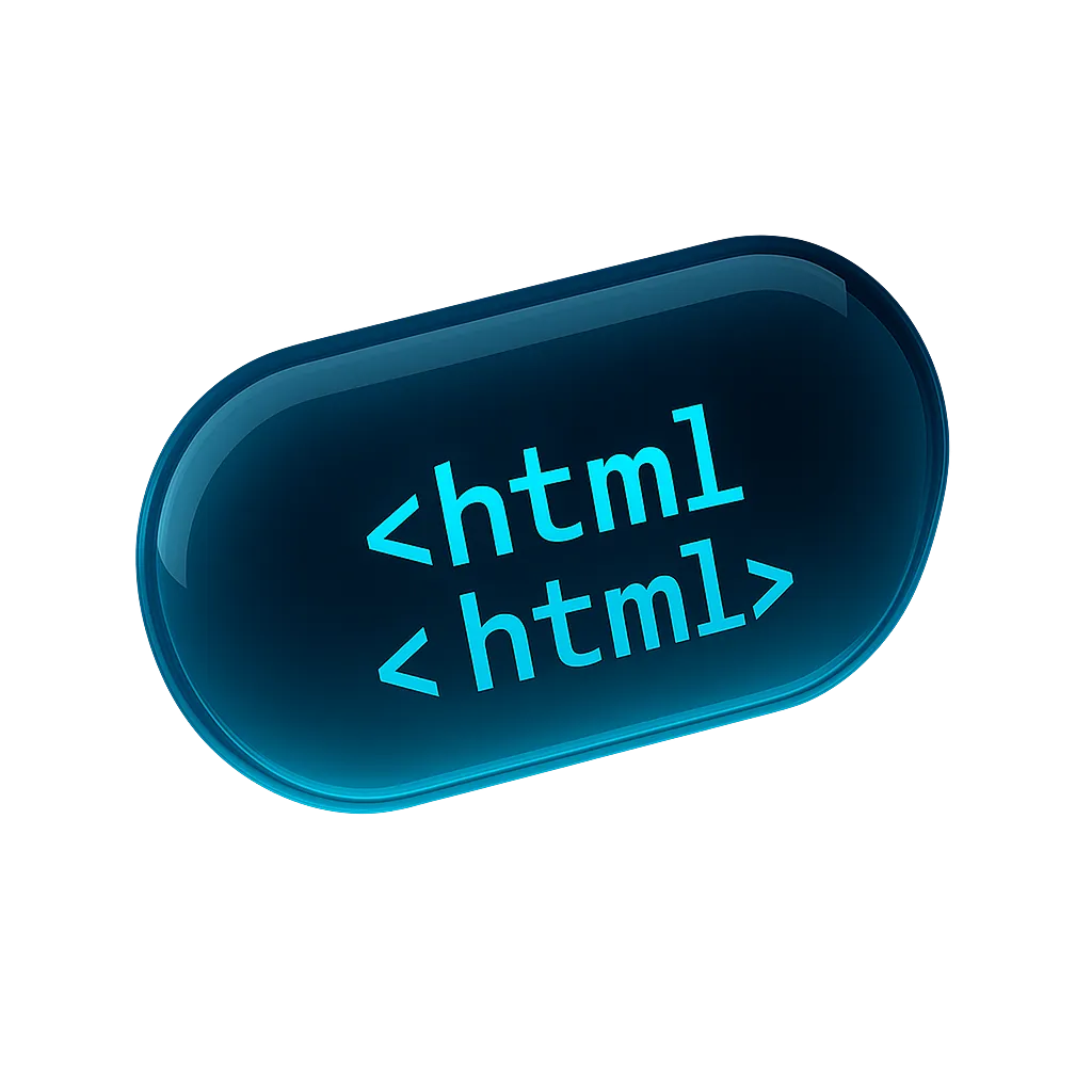 html code in capsule shape